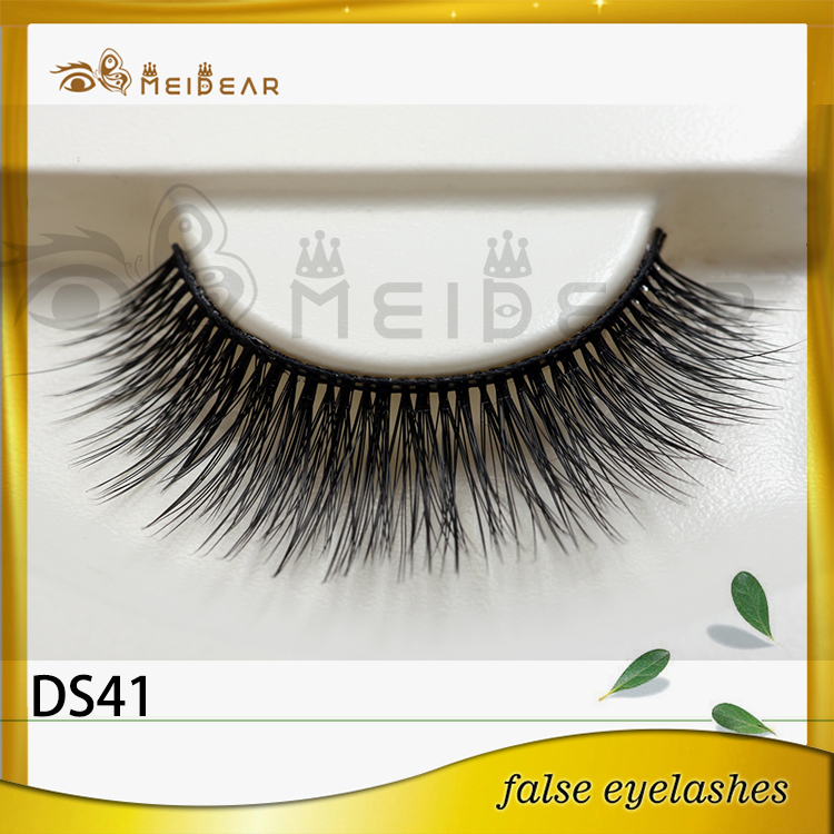 False eyelash factory supply natural looking 3d silk eyelashes
